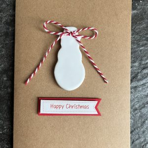 Handmade Snowman Christmas Card | Christmas Card with Decoration |  Handmade Christmas Card for Mum, Dad, Friend  | Handmade Christmas Card