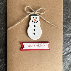 Handmade Snowman Christmas Card | Christmas Card with Decoration |  Handmade Christmas Card for Mum, Dad, Friend  | Handmade Christmas Card