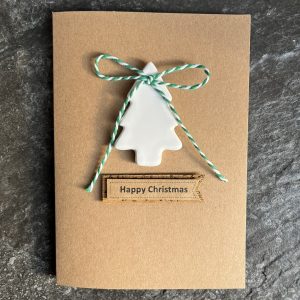 Handmade Christmas Tree Card | Christmas Card | Christmas Card Plain White Tree | Handmade Christmas Card for Mum, Dad, Friend