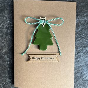 Handmade Christmas Tree Card | Christmas Card | Christmas Card Plain Green Tree | Handmade Christmas Card for Mum, Dad, Friend